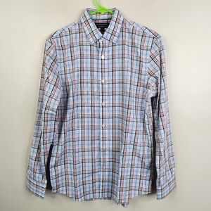 Banana Republic Mens Long Sleeve Non Iron Slim Fit Plaid Button Down Shirt Small